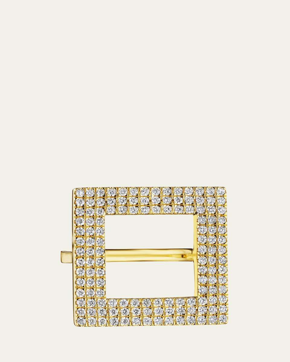 Foundation 18K Yellow Gold Diamond Pave Statement Ring
